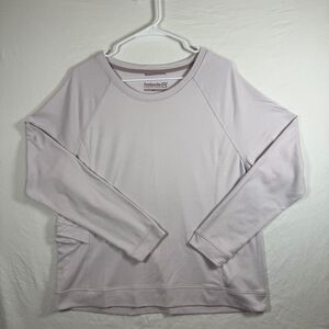 Avalanche Outdoor Supply Women's XL Lavender Gray Striped Crewneck Top